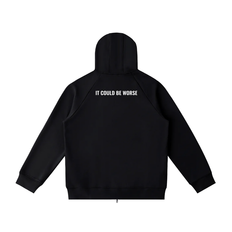 Heavyweight Raglan Sleeve Zip Hoodie by ODMPOD