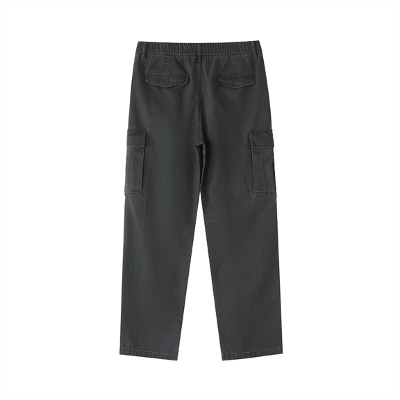 Cotton Elastic-Waist Cargo Pants by ODMPOD