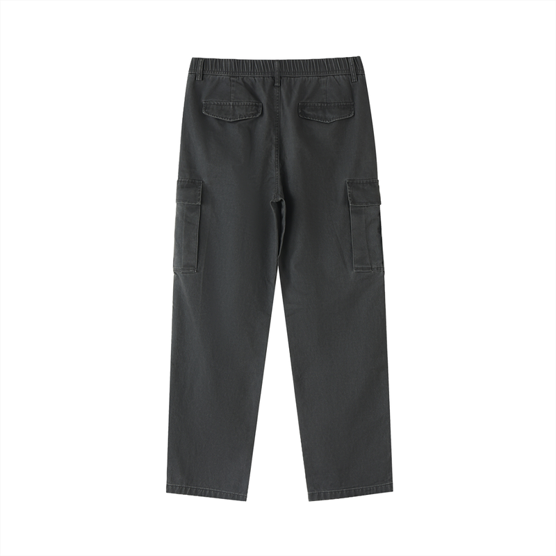 Cotton Elastic-Waist Cargo Pants by ODMPOD