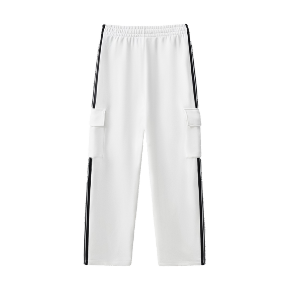 Side Stripe Straight-Leg Pants by ODMPOD