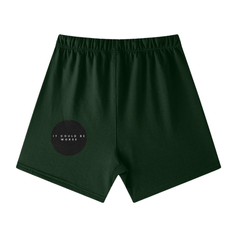"WORDS HAVE POWER" Earth Tone Loose Fit FOG Shorts