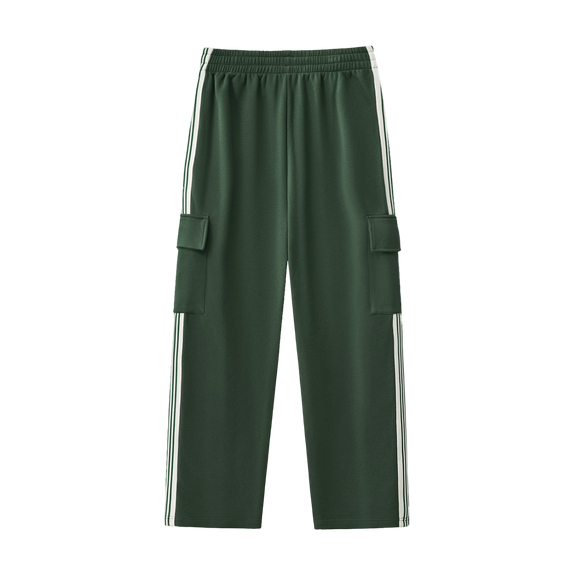 Side Stripe Straight-Leg Pants by ODMPOD