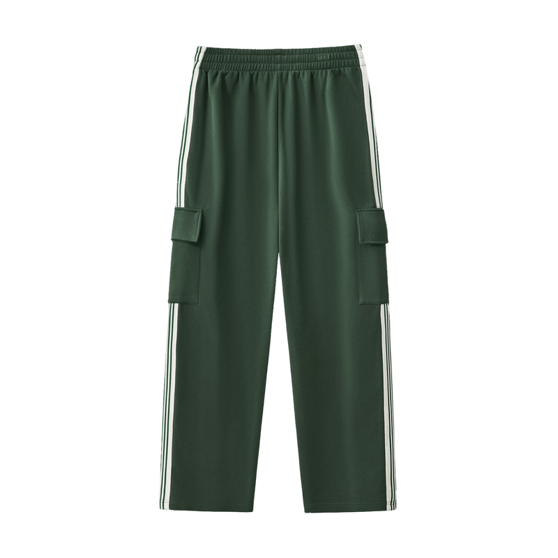 Side Stripe Straight-Leg Pants by ODMPOD