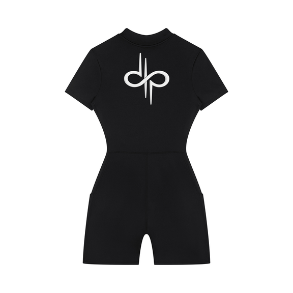 Women's Quarter-Zip Short Sleeve Romper by ODMPOD