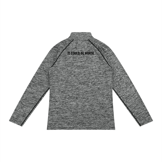 Men's Quarter-Zip Performance Long Sleeve T-Shirt by ODMPOD