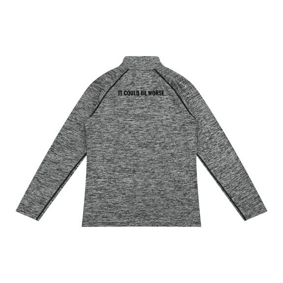 Men's Quarter-Zip Performance Long Sleeve T-Shirt by ODMPOD