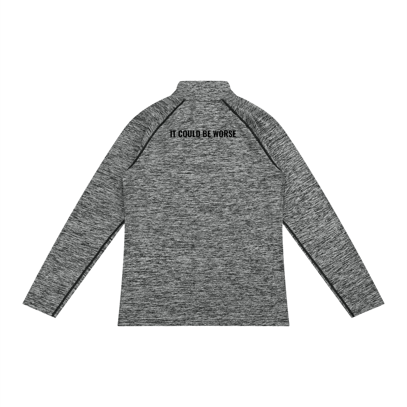 Men's Quarter-Zip Performance Long Sleeve T-Shirt by ODMPOD