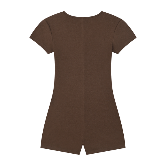 Women's Dual-Function Cape Tie-Waist Romper by ODMPOD
