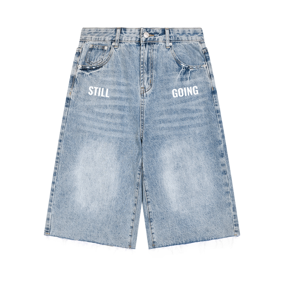 Men’s Vintage Wide Leg Denim Shorts by ODMPOD