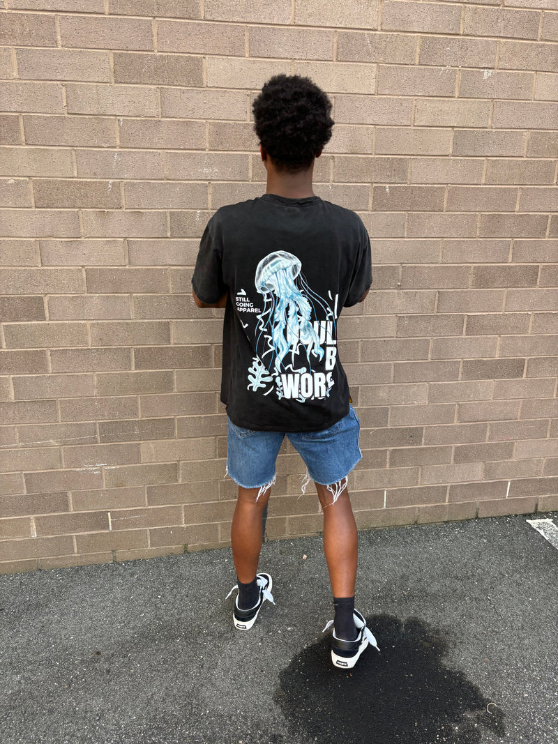Vintage Washed T-Shirt "OCEAN" by ODMPOD