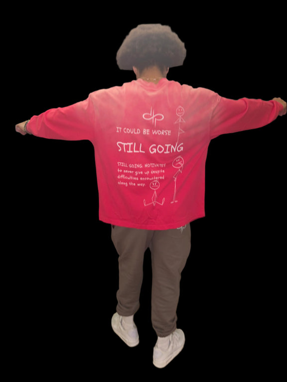 "WORDS HAVE POWER" Gradient Vintage Washed Long Sleeve Tee by ODMPOD