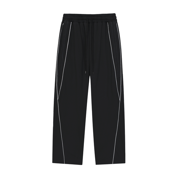 Reflection Striped Straight-Leg Sweatpants by ODMPOD