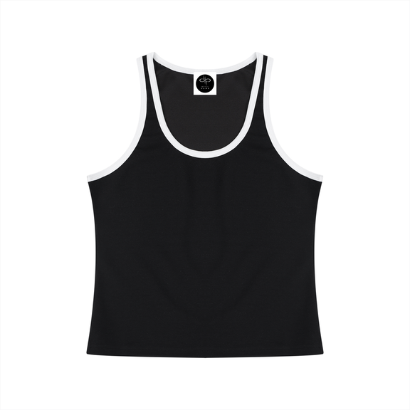 Women's Color Block Cropped Tank Top by ODMPOD