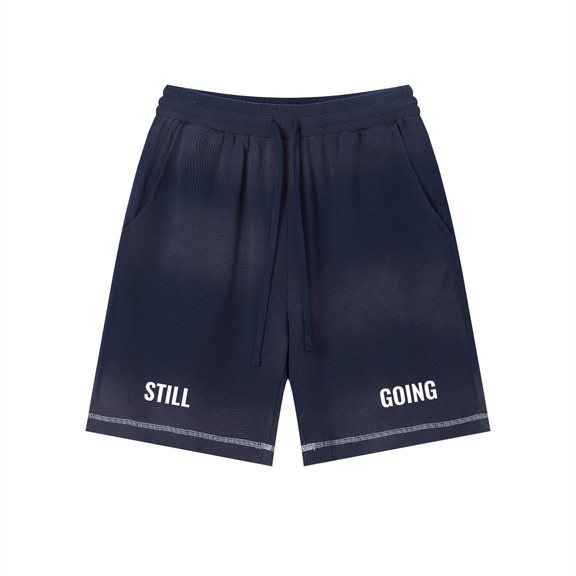 Sunfade Waffle Raw Hem Shorts by ODMPOD