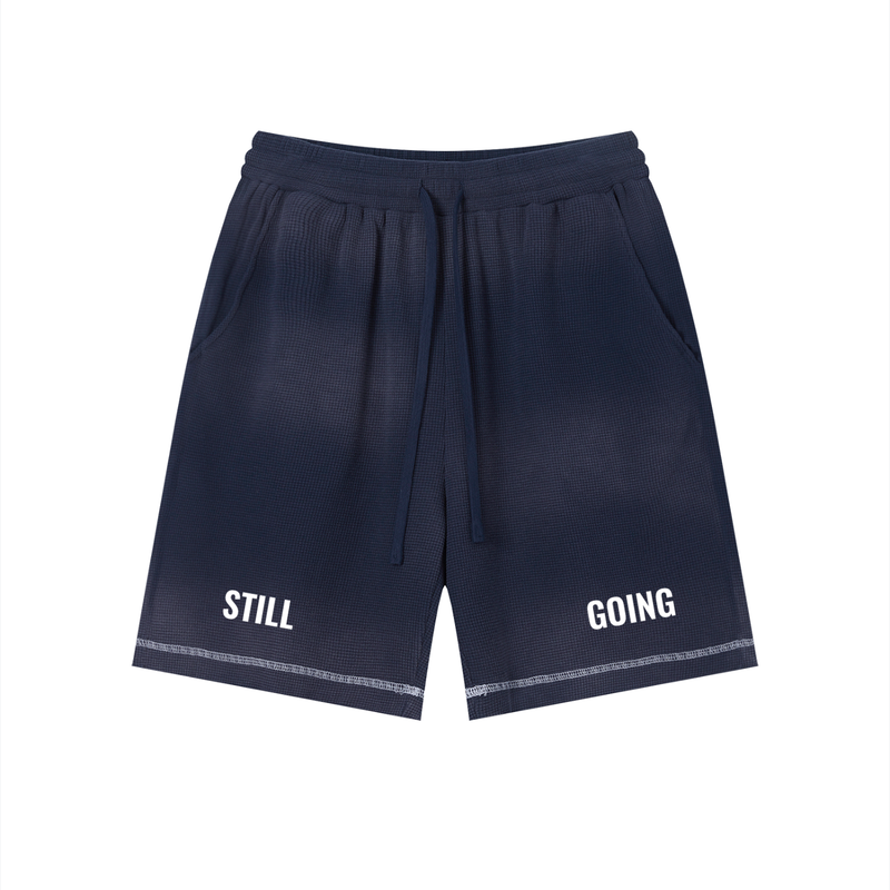 Sunfade Waffle Raw Hem Shorts by ODMPOD