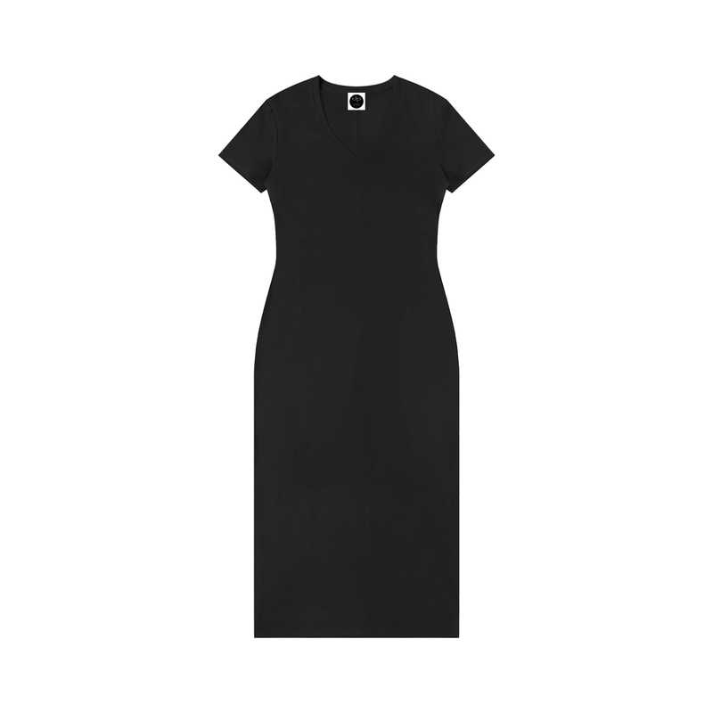 Women's V-Neck Short Sleeve Maxi Dress by ODMPOD
