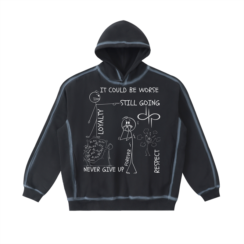 "WORDS HAVE POWER" Sunfaded Edge Fleece Hoodie