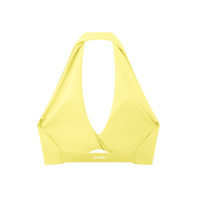 Women's Pleated Halter Sports Bra by ODMPOD