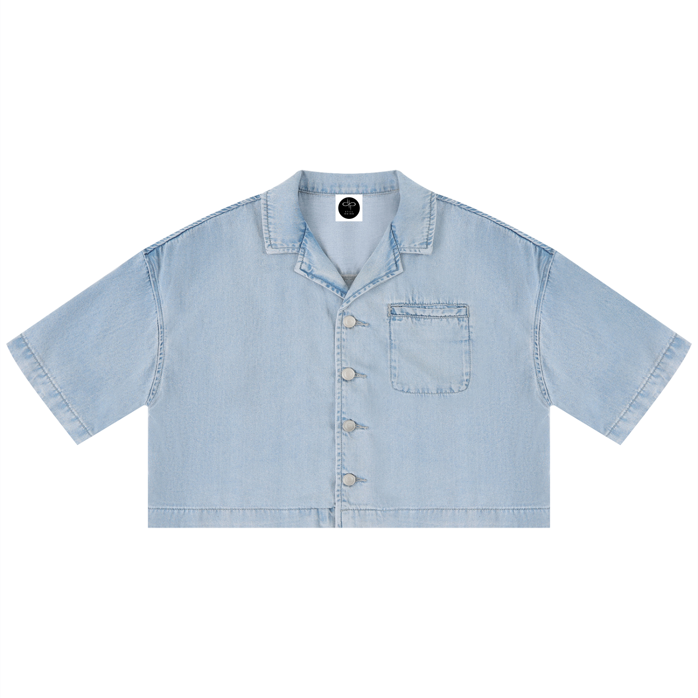 Women's Vintage Wash Boxy Cropped Shirt by ODMPOD