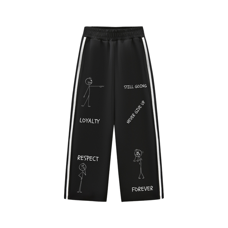 Kids’ Contrast Tape Sweatpants "WORDS HAVE POWER"