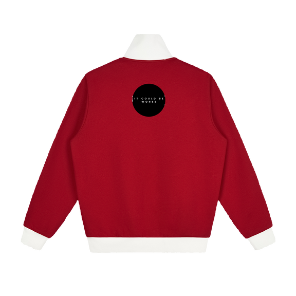 Contrast Side Stripe Fleece Track Jacket by ODMPOD