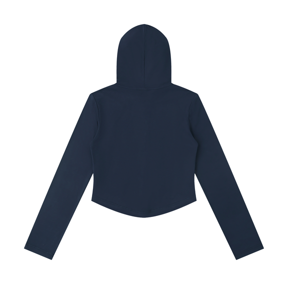 Women's Slim Cropped Full Zip Hoodie by ODMPOD