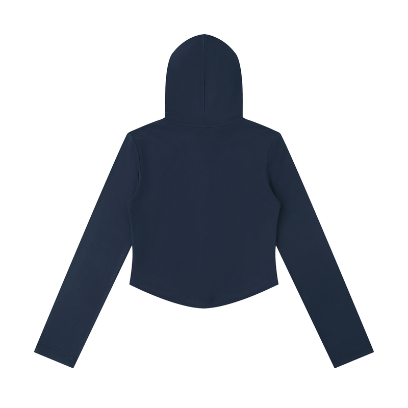 Women's Slim Cropped Full Zip Hoodie by ODMPOD
