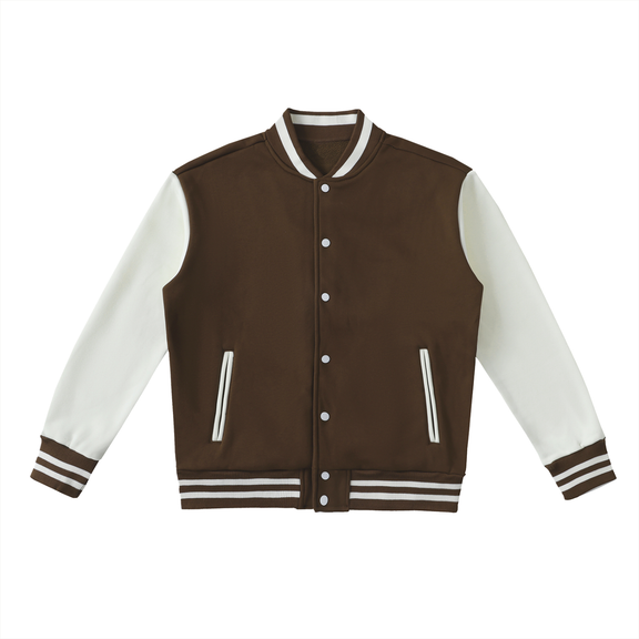 Two-Tone Fleeced Varsity Jacket by ODMPOD