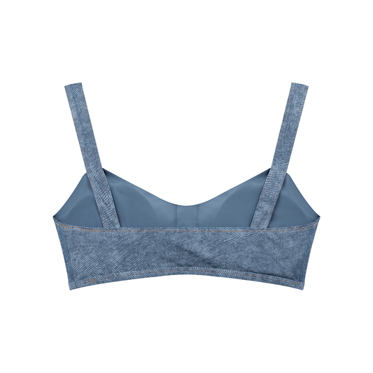 Women's Faux Denim Sports Bra by ODMPOD