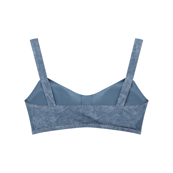 Women's Faux Denim Sports Bra by ODMPOD