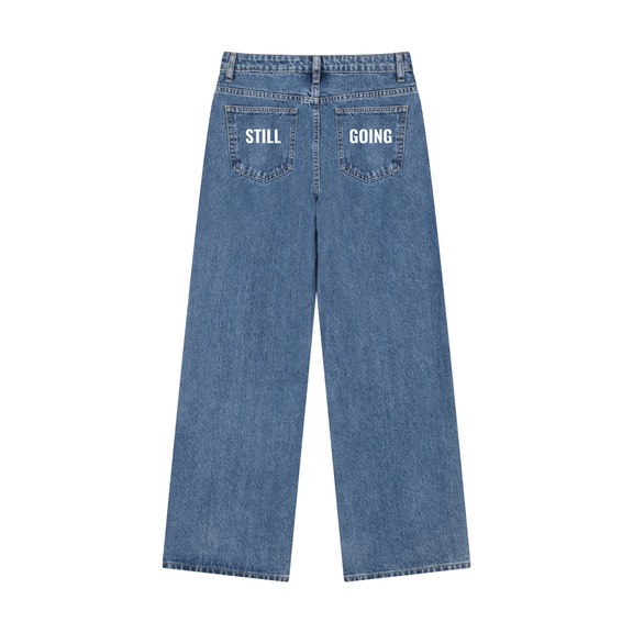 Women’s Wide Leg Denim Jeans by ODMPOD