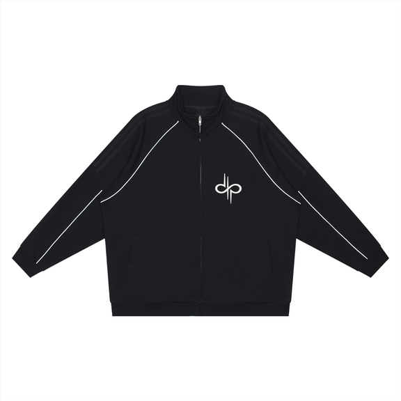 Reflection Striped Raglan Sleeve Jacket by ODMPOD