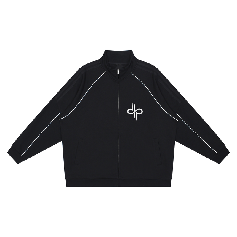 Reflection Striped Raglan Sleeve Jacket by ODMPOD