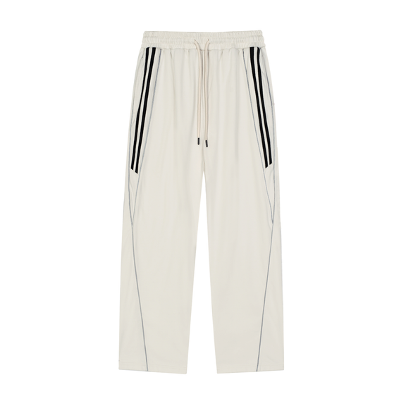 Reflection Striped Straight-Leg Sweatpants by ODMPOD