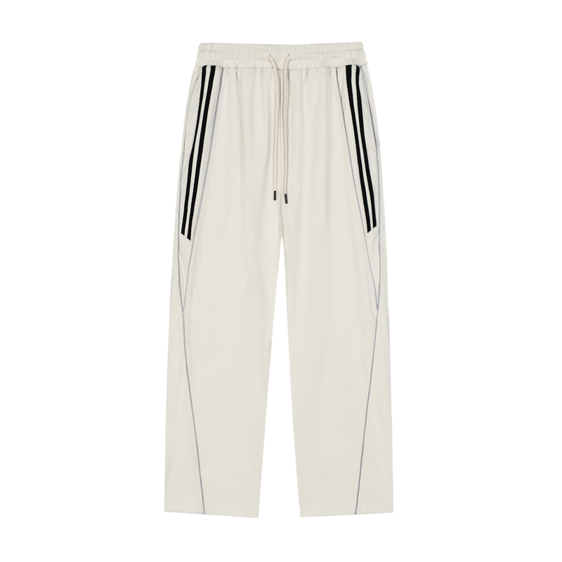 Reflection Striped Straight-Leg Sweatpants by ODMPOD