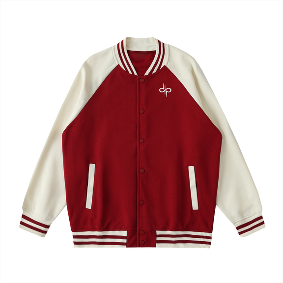 Two Tone Raglan Sleeve Varsity Jacket by ODMPOD