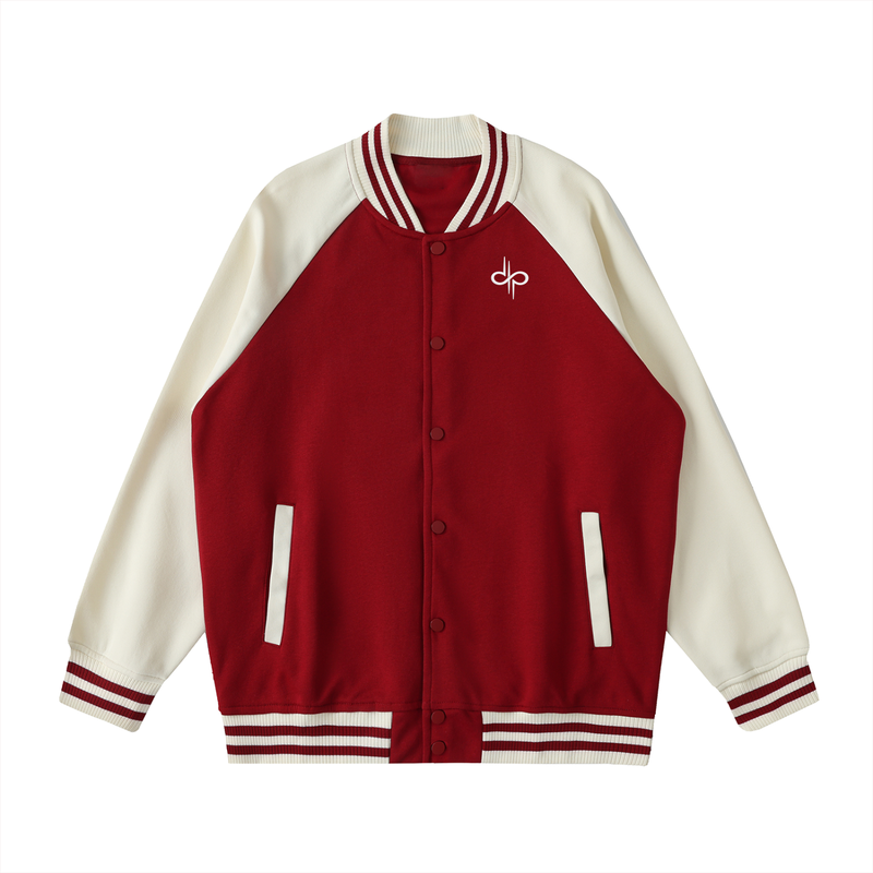 Two Tone Raglan Sleeve Varsity Jacket by ODMPOD
