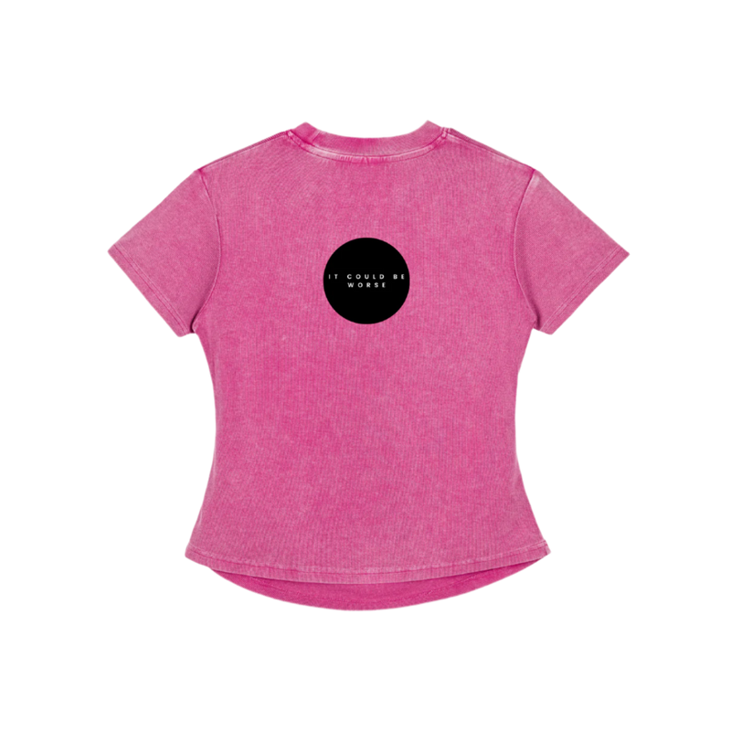 Vintaged-Wash Bodycon Cotton T-Shirt by ODMPOD