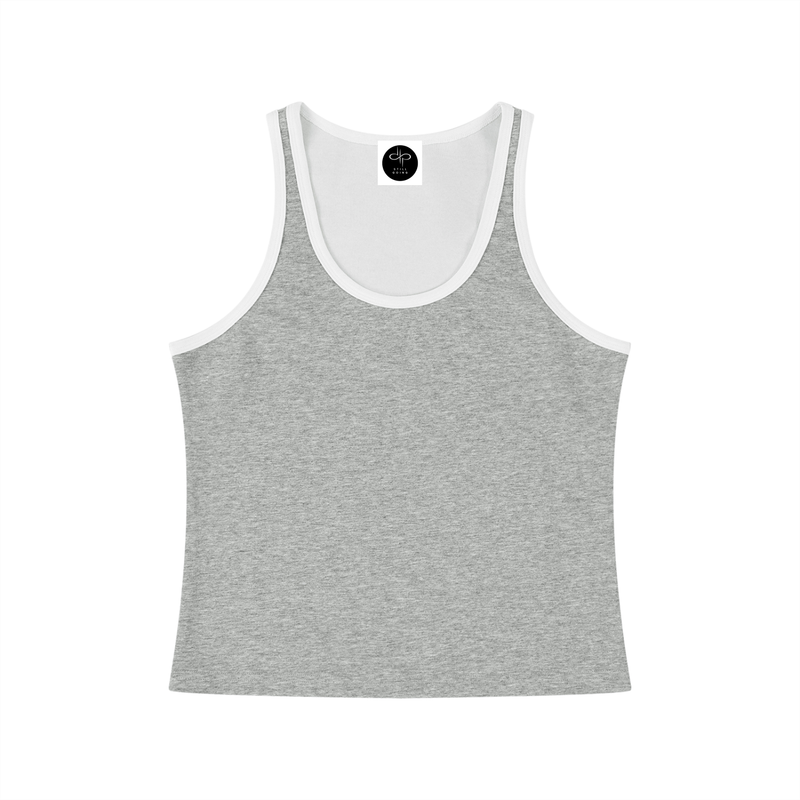 Women's Color Block Cropped Tank Top by ODMPOD