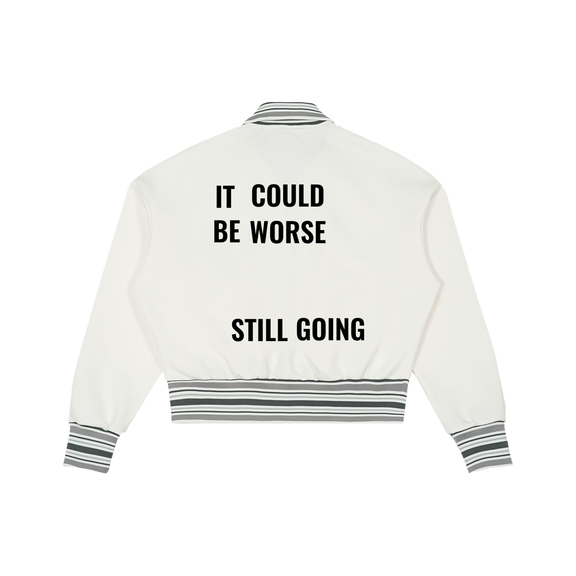 Striped Rib Collar Zip Jacket by ODMPOD