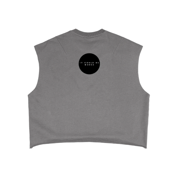 "WORDS HAVE POWER" French Terry Boxy Tank Top by ODMPOD
