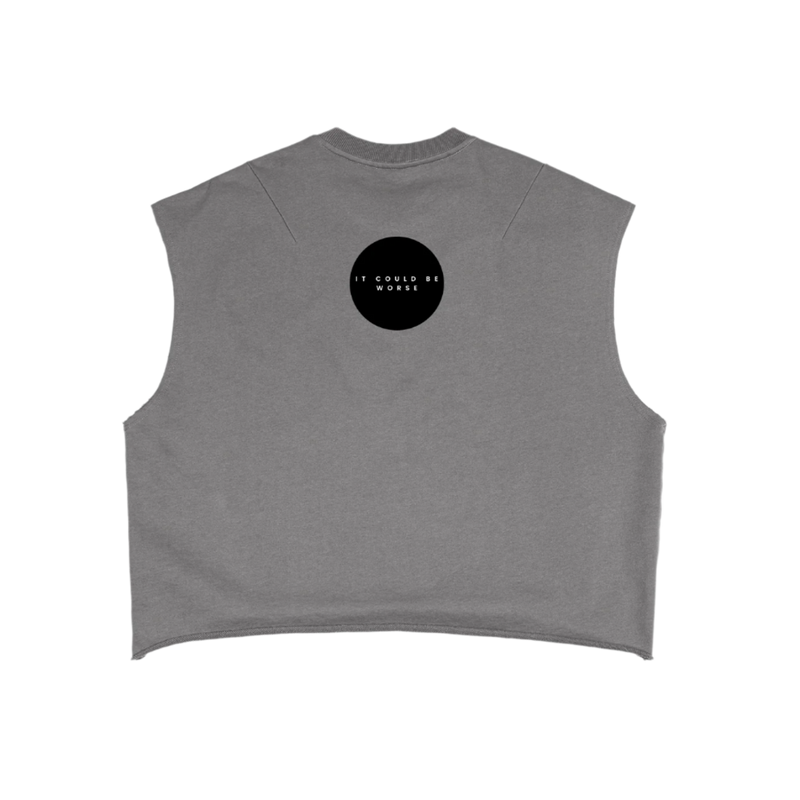 "WORDS HAVE POWER" French Terry Boxy Tank Top by ODMPOD