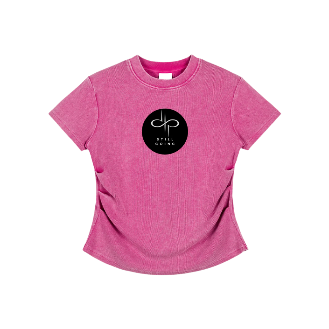 Vintaged-Wash Bodycon Cotton T-Shirt by ODMPOD