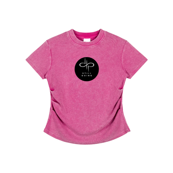 Vintaged-Wash Bodycon Cotton T-Shirt by ODMPOD