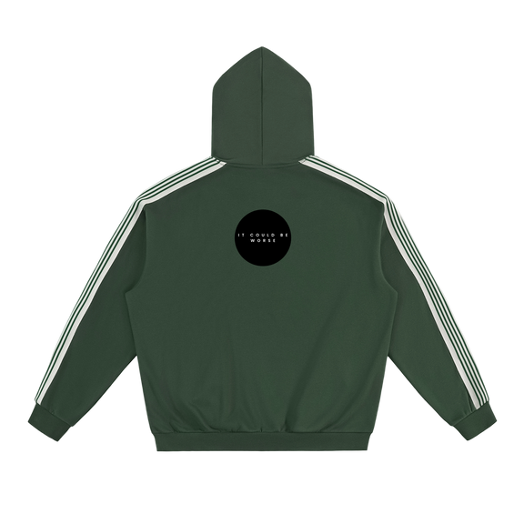 Side Stripe Drop-Shoulder Hoodie by ODMPOD