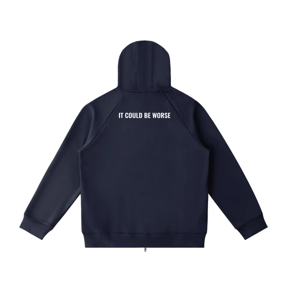 Heavyweight Raglan Sleeve Zip Hoodie by ODMPOD