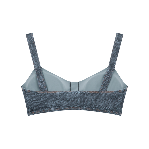 Women's Faux Denim Sports Bra by ODMPOD