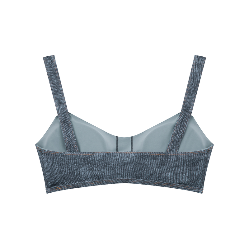 Women's Faux Denim Sports Bra by ODMPOD