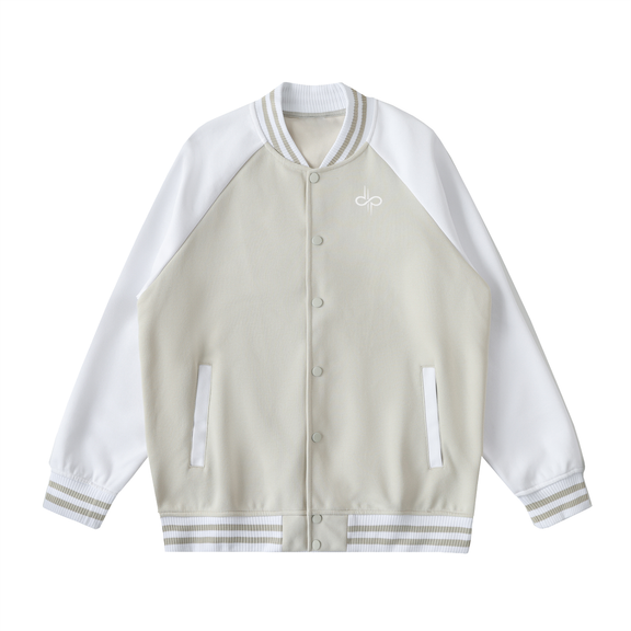 Two Tone Raglan Sleeve Varsity Jacket by ODMPOD