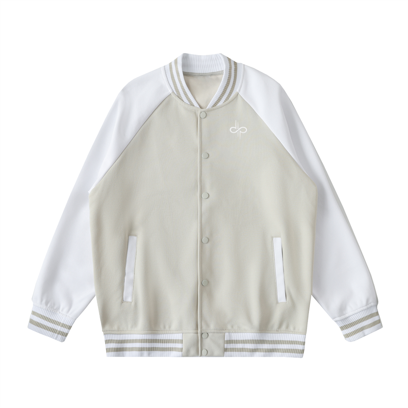 Two Tone Raglan Sleeve Varsity Jacket by ODMPOD